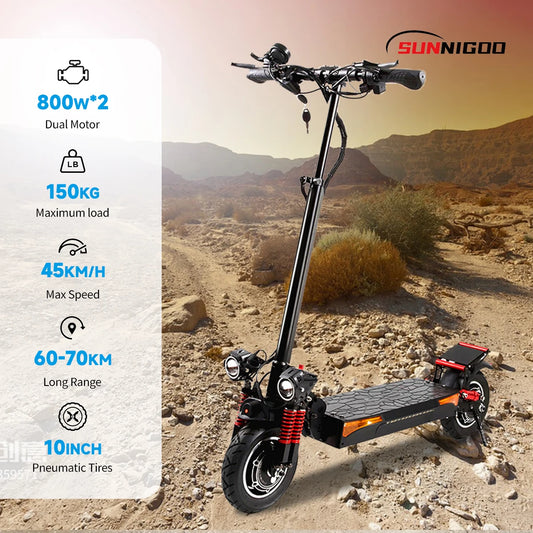 X4 Electric Scooter 1000W Dual Motor Powerful Electric Kick Scooter 45KM/H e Scooter 60-70km Long Range